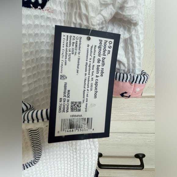 NWT size 0-9 month Nautical baby robe - Picture 5 of 6